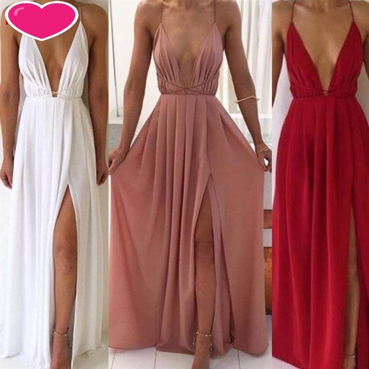  V-neck low-cut strapless -3